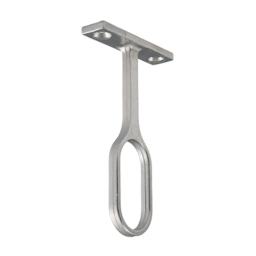 30 x 15mm Centre Bracket for Oval Tube – Polished Chrome Wardrobe Rail Support with Fixings (PACK OF 1)