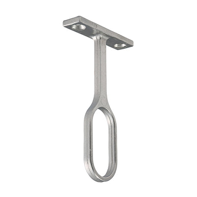 30 x 15mm Centre Bracket for Oval Tube – Polished Chrome Wardrobe Rail Support with Fixings (PACK OF 1)