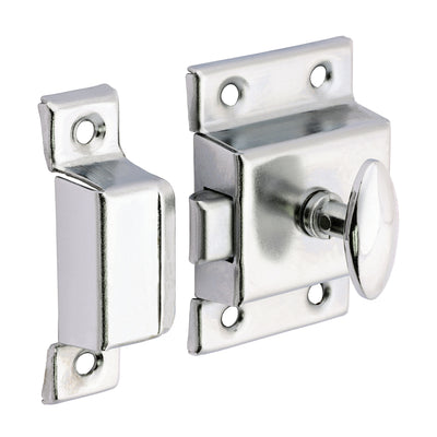 38 x 56 x 30mm Cupboard Catch – Nickel Finish Cabinet Door Catch for Kitchens, Wardrobes & Cupboards
