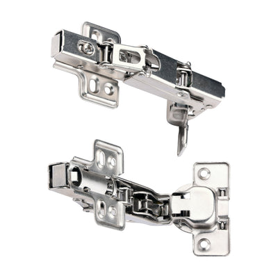35mm Cup 170 Degree Clip-On Cabinet Hinges Nickel Steel Soft Close Large Opening Kitchen Cupboard Hinge Pairs, Wide Angle Full Overlay Furniture Hinge