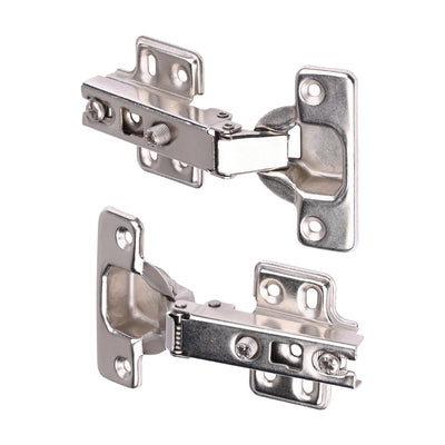 35mm Cup 90 Degree Cabinet Hinges Nickel Steel Slide-On Blind Corner Cupboard Hinge Pairs, Inset Concealed Furniture Hinge for Kitchen & Bathroom