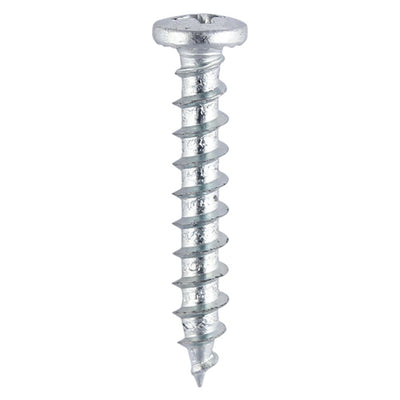 Window Fabrication Screws – Friction Stay – Shallow Pan with Serrations – PH – Single Thread – Gimlet Point – Zinc