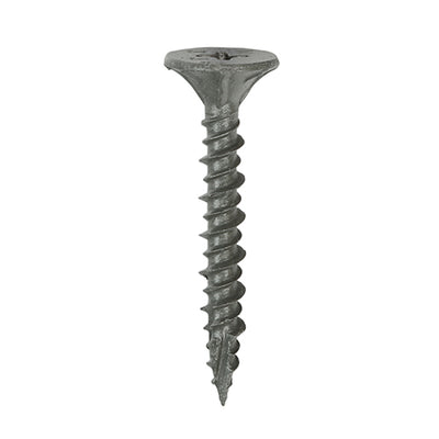 (BOX OF 200) Cement Board Screws for Timber & Metal Studs – PH Countersunk Wafer Head – Twin-Cut Point – Silver Organic Exterior Finish