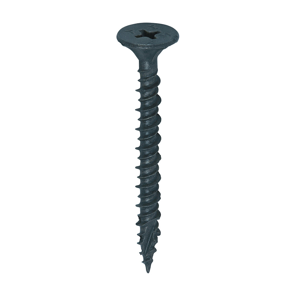 (BOX OF 200) Cement Board Screws for Timber & Metal Studs – PH Countersunk Wafer Head – Twin-Cut Point – Silver Organic Exterior Finish