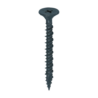 (BOX OF 200) Cement Board Screws for Timber & Metal Studs – PH Countersunk Wafer Head – Twin-Cut Point – Silver Organic Exterior Finish