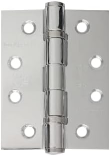 4Inch Ball Bearing Fire Door Hinge (100mm x 75mm) - Internal Doors (Chrome)