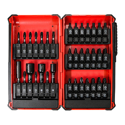 (CASE OF 49pcs) Impact Driver Bit Set with Case – 25mm & 50mm Magnetic Bits & Nut Drivers