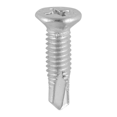Window Fabrication Screws Countersunk Facet PH Metric Thread Self-Drilling Point Martensitic Stainless Steel Silver Organic (1000 pcs)
