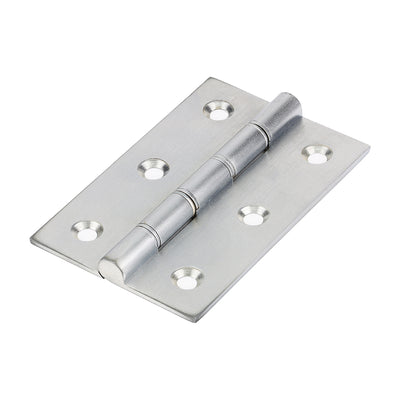 (BAG OF 1 PAIR) Double Steel Washered Butt Hinge – Solid Brass Satin Chrome Finish – Long-Lasting Door Hinge