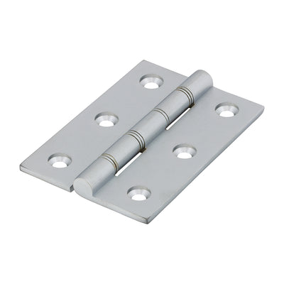 (BOX OF 1 PAIR) Double Stainless Steel Washered Butt Hinge – Solid Brass Satin Chrome – Smooth Silent Door Movement