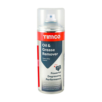 380ml Oil & Grease Remover – Fast-Acting Solvent Degreaser for Metal & Plastic Surfaces – Residue-Free Cleaning Spray – TIMCO (CAN OF 1)
