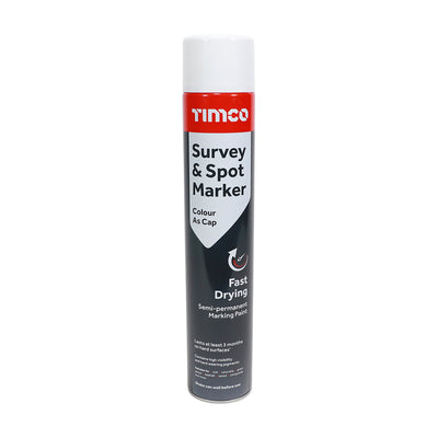 750ml Survey & Spot Marker Spray Paint – Rapid Drying Line Marking Paint for Construction, Landscaping & Site Work (CAN OF 1)