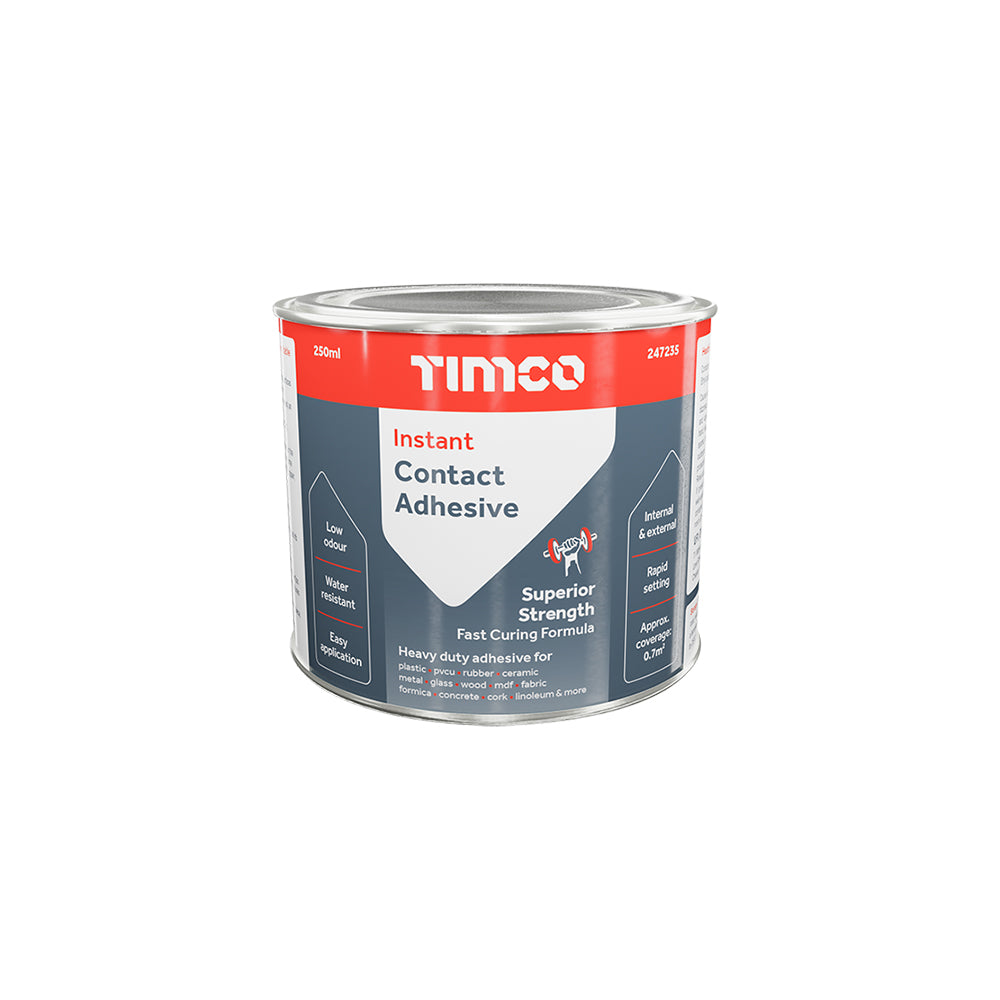 (CAN OF 1) 250ml Instant Contact Adhesive Liquid – Strong Waterproof Interior & Exterior Bonding Glue