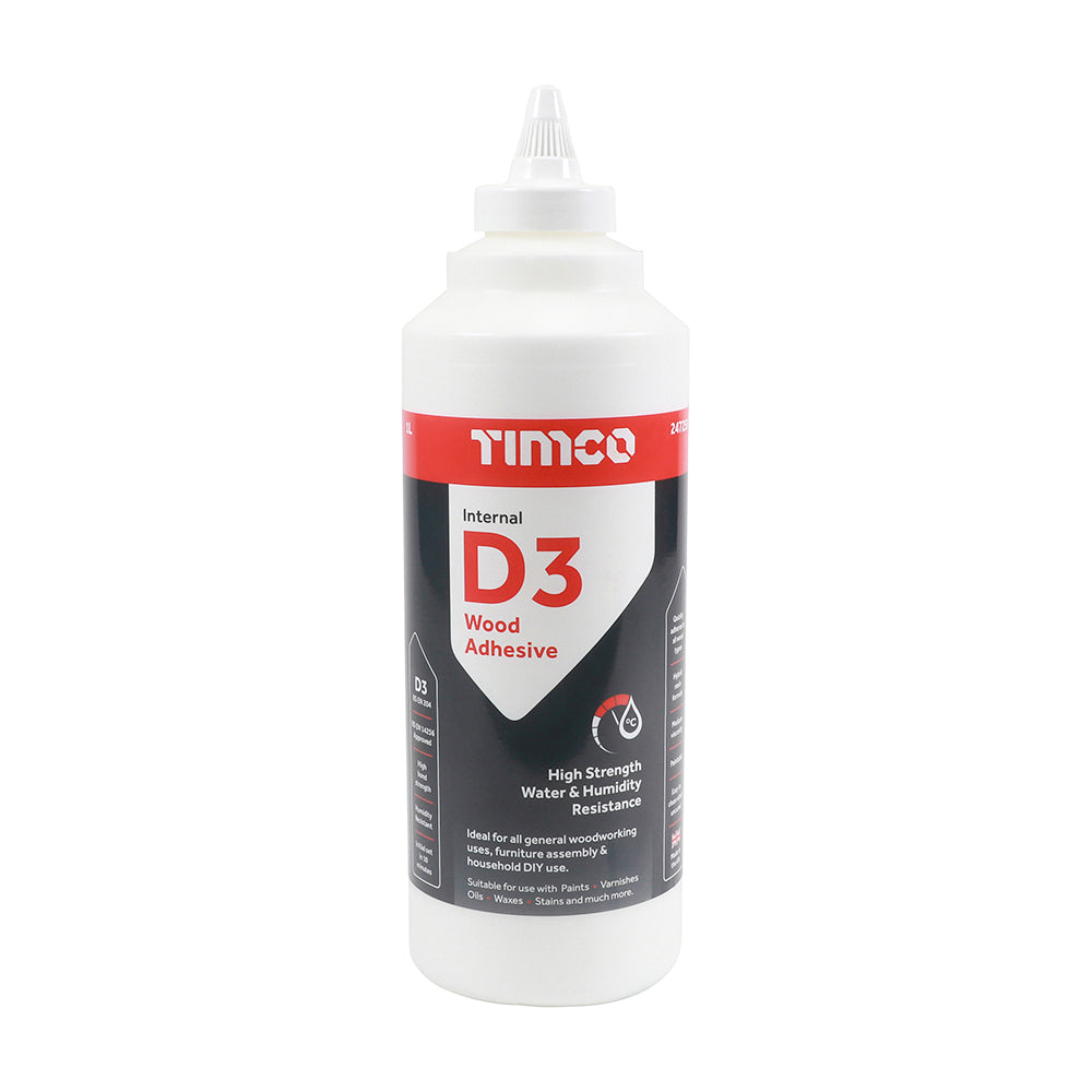 (BOTTLE OF 1L) Internal D3 Wood Adhesive