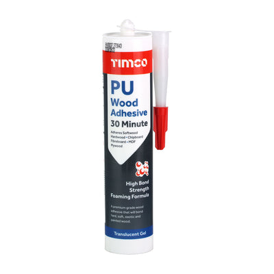 310ml PU Wood Adhesive 30 Minute Gel | D4 Waterproof Polyurethane Glue | Internal & External