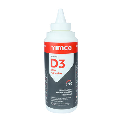 (BOTTLE OF 500ml) Internal D3 Wood Adhesive