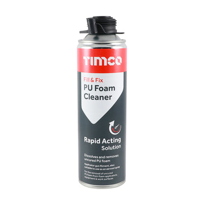 500ml Fill & Fix PU Foam Cleaner – TIMCO Expanding Foam & Gun Cleaner Spray for Removing Uncured PU Foam – 1 Each