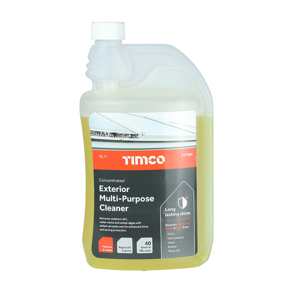 1L Concentrated Exterior Multi-Purpose Cleaner | 40-Dose Formula for Algae, Mould, and Grime Removal | pH Neutral, Anti-Static, Streak-Free