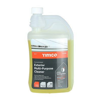 1L Concentrated Exterior Multi-Purpose Cleaner | 40-Dose Formula for Algae, Mould, and Grime Removal | pH Neutral, Anti-Static, Streak-Free