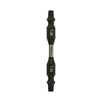 (PACK OF 2) TX25 x 65 Double Ended Impact Driver Bits - Black Phosphate - Blister