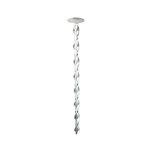Helical Flat Roof Fixing - Zinc Plated Carbon Steel for Plywood & Insulation Boards (BAG OF 25)