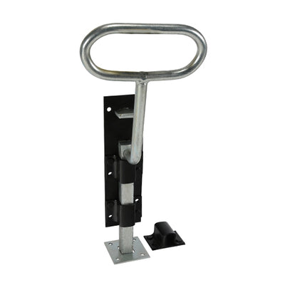 Bow Handle Bolt – Black Epoxy Finish Gate & Door Locking Bolt with Fixings – Secure Carbon Steel Design