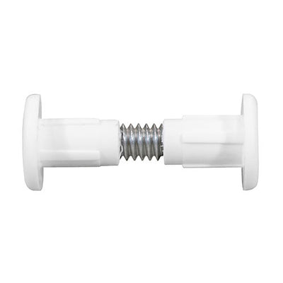 28mm Plastic Cabinet Connector Bolts - White Furniture Joining Screws for Cabinets & Kitchen Units