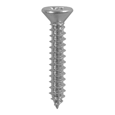 Metal Tapping Screws - PZ Countersunk Self-Tapping A2 Stainless Steel - Box of 200