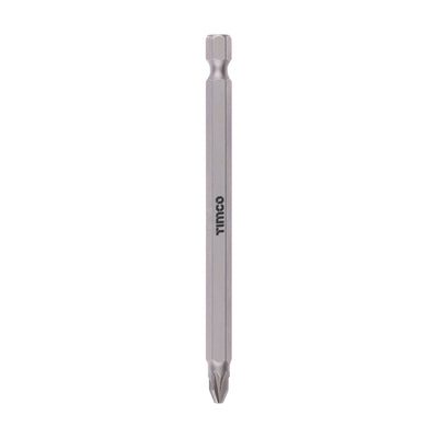 No.2 x 100mm TIMCO S2 Driver Bits – PZ | Pozidriv Screwdriver Bits for Impact Drivers & Power Tools