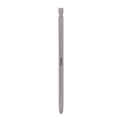 No.2 x 150mm TIMCO S2 Driver Bits - PZ | Pozidriv PZ2 Impact Screwdriver Bit | Hardened Steel Long Driver Bit - Pack of 1 (2CB150GB)