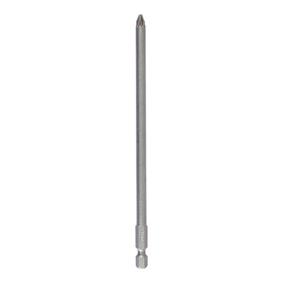No.2 x 300mm S2 Driver Bit – PZ | Extra Long Pozidriv Impact Screwdriver Bit | Hardened Carbon Steel PZ2 Driver Bit