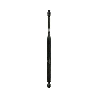 No. 2 × 150 mm TIMCO Impact Driver Bits – PZ  – Hex Shank, Torsion Zone, Black Phosphate Pack of 1 - 2PZ150X6