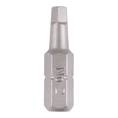 SQ No.2 x 25 mm - Driver Bits | Premium Hardened Steel Square Bits