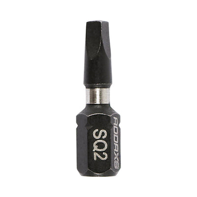 SQ No.2 x 25 mm - Impact Driver Bits –  (10-Pack) | TIMCO Heat-Treated SQ2 Impact Bits - 2SQ25X6