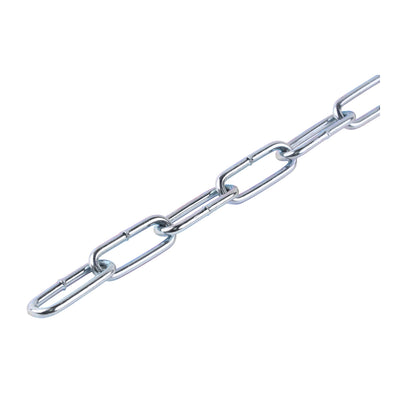 3mm Zinc Plated Welded Link Chain | 10m Long 26x8mm Long Link 40kg Load General Purpose