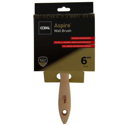 6 Inch Coral Aspire Wall Brush - Professional Paint Brush for Walls, Ceilings & Decorating