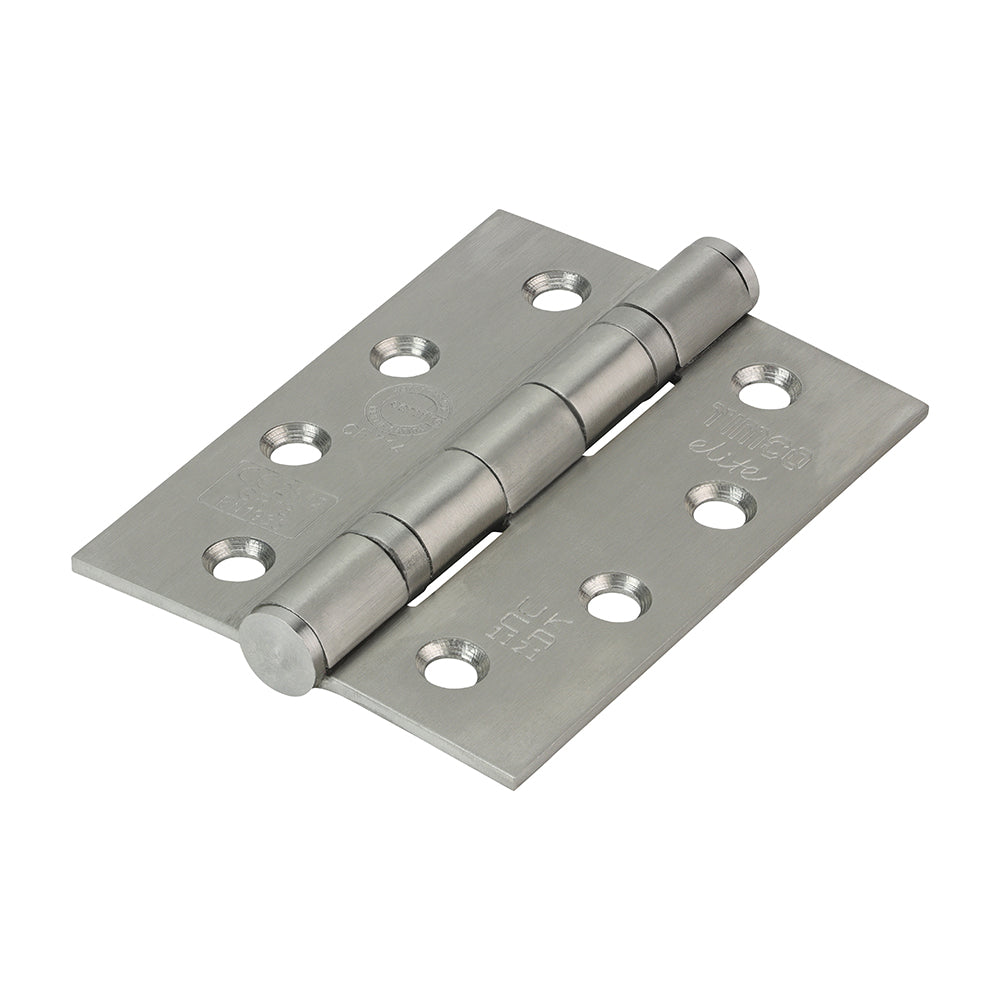 101x76x3 Grade 13 Satin Stainless Steel Fire Door Hinge | Ball Bearing, CE Approved, 30/60 Min