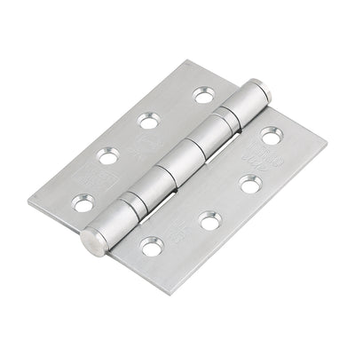 101x76x3 Grade 13 Satin Stainless Steel Fire Door Hinge | Ball Bearing, CE Approved, 30/60 Min