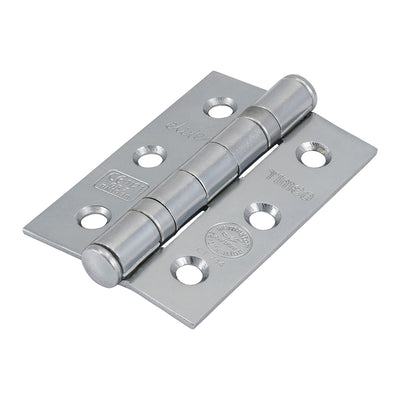 76x50x2.0 Grade 7 Polished Chrome Fire Door Hinge | Ball Bearing, CE Approved, Max 40kg