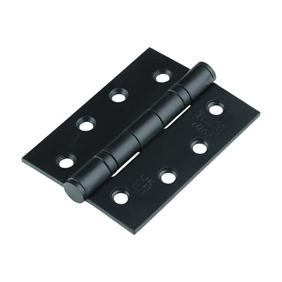 101x76x3 Grade 13 Matt Black Fire Door Hinge | Ball Bearing, CE Approved, 30/60 Min Rated