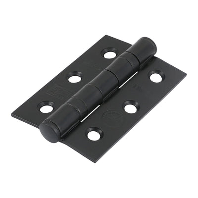 76x50x2.0 Grade 7 Epoxy Black Fire Door Hinge | Ball Bearing, CE Approved, Max 40kg