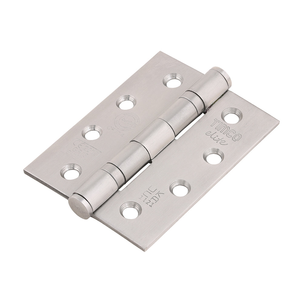 101x76x3 Grade 13 Satin Stainless Steel Fire Door Hinge | Ball Bearing, CE Approved, 30/60 Min