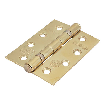101x76x2.6 Grade 11 Electro Brass Fire Door Hinge | Ball Bearing, 30/60 Min Rated, Max 80kg