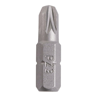 No. 3 × 25 mm S2 Driver Bits – PZ | Hardened Carbon Steel, Hex Shank