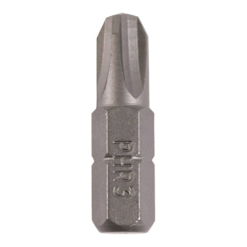 #3 x 25mm S2 Hardened Steel PH3 Driver Bit – 1/4″ Hex Shank – Fixings ...