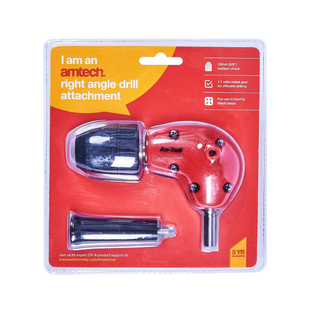 10mm (3/8") Right angle drill attachment with keyless chuck