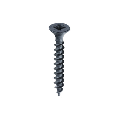 4.0 x 30mm Black Organic Exterior Chipboard Screws | PZ2 Double Countersunk Corrosion Resistant Wood Fasteners