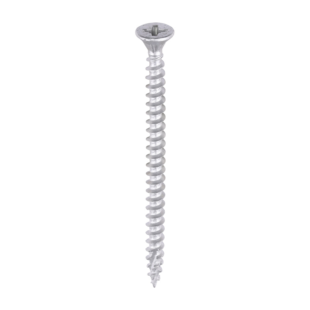 TIMCO C2 Exterior Strong-Fix Screws – PZ Drive, Double Countersunk with Ribs, Twin-Cut Silver Exterior Fasteners