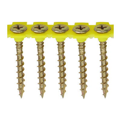 Solo Collated Chipboard & Woodscrews – PH Double Countersunk Yellow Finish