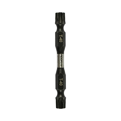 (PACK OF 2) TX40 x 65 Double Ended Impact Driver Bits - Black Phosphate - Pack of 2